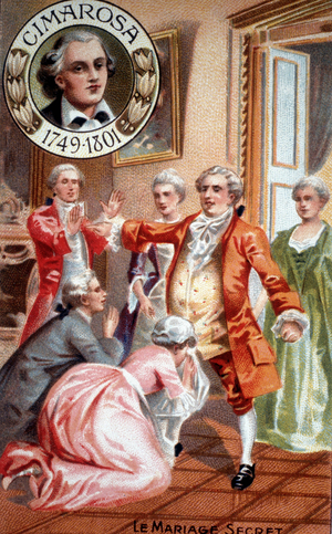 Secret marriage of Domenico Cimarosa (1749 - 1801).