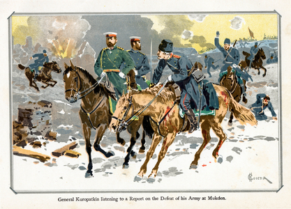 Le général russe Kouropatkine reçoit la nouvelle de la défaite de son army à Moukden (10/03/1905).