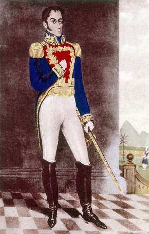 Statue of Simon Bolivar (1783-1830), South American general and statesman.