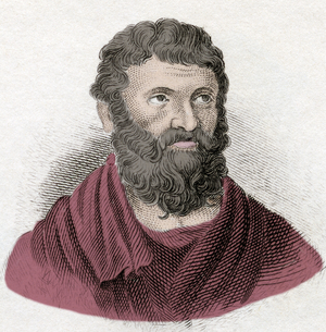 Portrait of Miltiad (Miltiades) the Young (540-489 BC), Athenian strategy and tyrant of Chersonese of Thrace. Engraving of the 19th century.