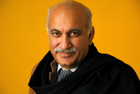 Portrait of writer Mubashar Jawed Akbar. Photography May 2008.