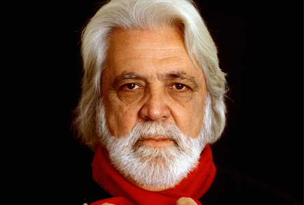 Portrait of Uruguayan writer Daniel Chavarria (born in 1933).