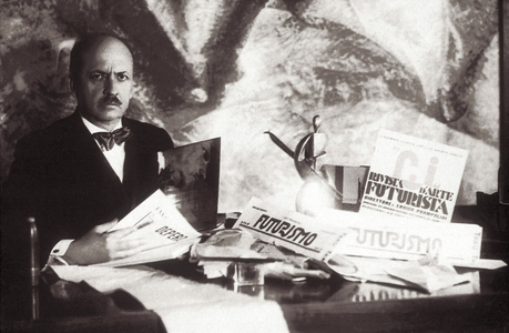 Portrait of Filippo Tommaso Marinetti (1876 - 1944), Italian writer (Futurism). Photography