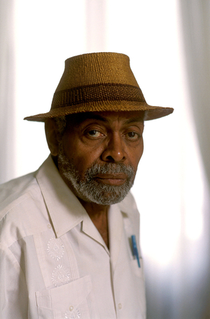 Portrait of Amiri Baraka (by his real name LeRoi Jones) an African-American intellectual.