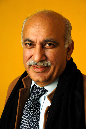 Portrait of writer Mubashar Jawed Akbar. Photography May 2008.
