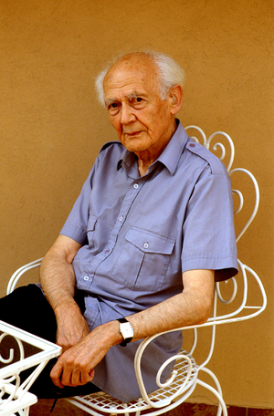 Portrait of Zygmunt Bauman Polish sociologist in English and Polish.