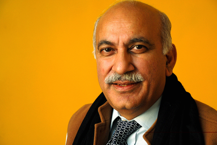 Portrait of writer Mubashar Jawed Akbar. Photography May 2008.