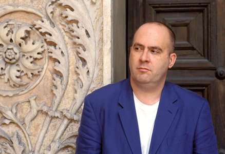 Portrait of the writer, Tibor Fischer, born in Stockport, England in 1959.