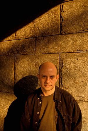 Portrait of the English writer Nick Hornby (born 1957).