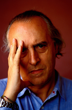 Portrait of the Italian writer Giuseppe Conte (born 1945)