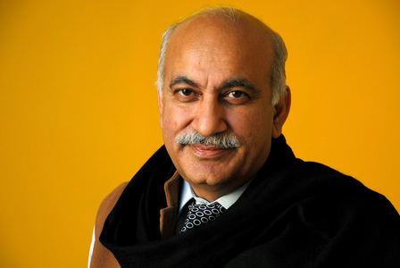 Portrait of writer Mubashar Jawed Akbar. Photography May 2008.