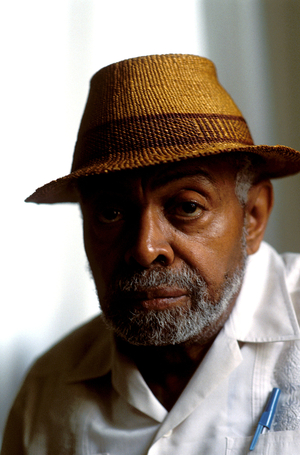 Portrait of Amiri Baraka (by his real name LeRoi Jones) an African-American intellectual.