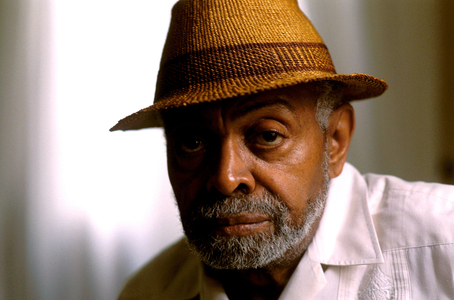 Portrait of Amiri Baraka (by his real name LeRoi Jones) an African-American intellectual.