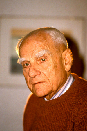 Portrait of Alberto Moravia (1907-1990).
