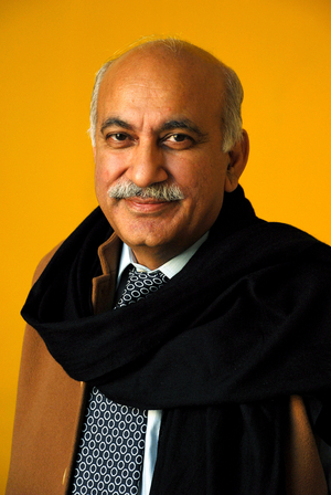 Portrait of writer Mubashar Jawed Akbar. Photography May 2008.