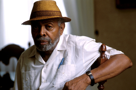 Portrait of Amiri Baraka (by his real name LeRoi Jones) an African-American intellectual.