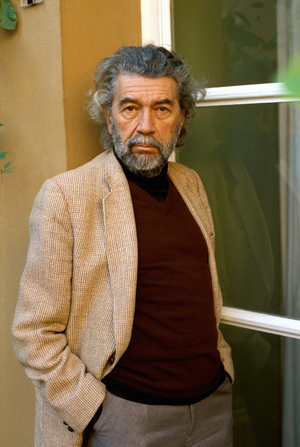 Portrait of Alain Robbe Grillet, French writer and filmmaker, born in Brest on August 18, 1922.