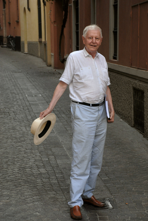 Portrait of the writer Hans Magnus Enzensberger. Photography 09/2008