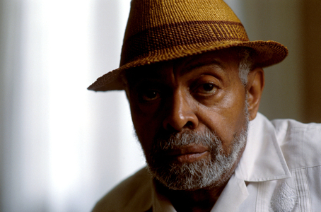 Portrait of Amiri Baraka (by his real name LeRoi Jones) an African-American intellectual.