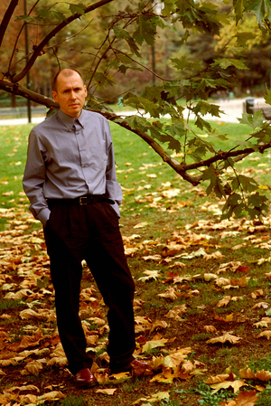 Portrait of writer David Peace. 2005