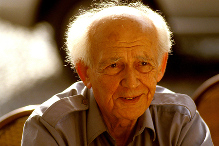 Portrait of Zygmunt Bauman Polish sociologist in English and Polish.