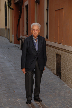 Portrait of the Italian writer, journalist and economist Mario Pirani Coen, 2012 - Photography