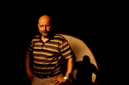 Portrait of the Russian writer Boris Akunin (Akunin), born in 1956 in Georgia.
