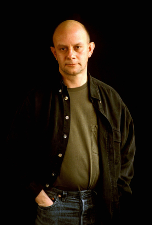 Portrait of the English writer Nick Hornby (born 1957).