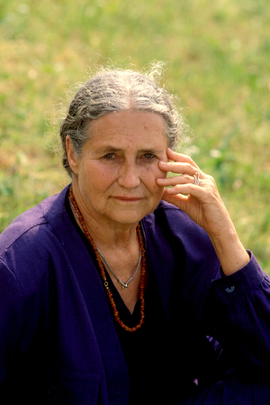 Portrait of writer Doris Lessing. 2001