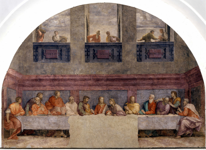 Ultima Cena (La cene; The Last Supper), Fresco by Ghirlandaio Ridolfo (1483-1525) - Church of Santa Maria degli Angeli, Florence