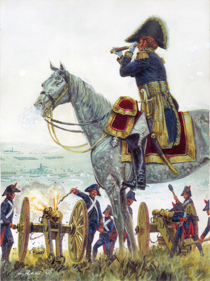 Premier empire : ""Le general Michel Marie Claparede lors de la bataille d'Austerlitz en 1805"" First empire : french general Michel Marie Claparede during the battle of Austerlitz in 1805 - Illustration by Giuseppe Rava 