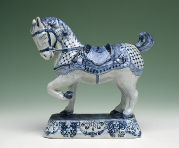 The Greek A, from Delft, c.1765 (tin glazed earthenware)