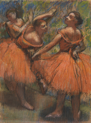 Les Jupes Rouge, c.1807-1901 (pastel on paper)