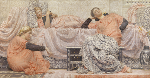 Reading Aloud, 1884 (tempera on paper on canvas)