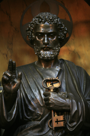 Statue of Saint Peter in Saint-Joseph-des-Carmes church, Paris Paris France