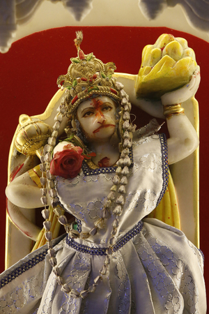 Jalaram Prathna hindu temple, Leicester. Hanuman murthi. United kingdom