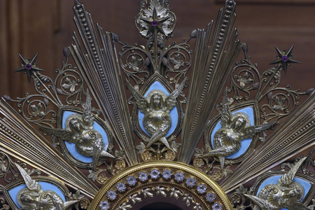 Ars-sur-Formans, Ain, France - Ars-sur-Fromans. Sanctuary-Shrine of Jean-Marie Vianney (the Cure d'Ars). Monstrance.
