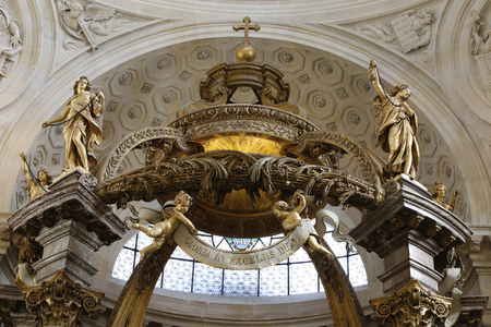 Notre-Dame du Val-de-Grace catholic church, Paris, France. Canopy.