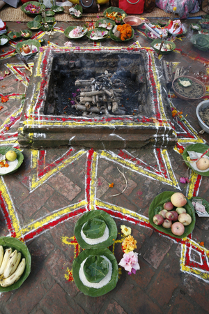 Mandala at Buddha Nilkantha temple, Kathmandu, Nepal