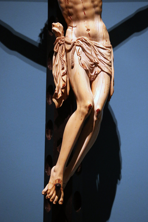 Asian Civlisations Museum. Christianity in Asia: Sacred Art and Visual Splendour. Christ on the cross. Philippines, 17th century. Ivory
