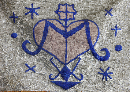 Voodoo pearl flag, Port-au-Prince, Haiti