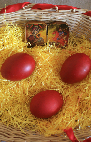 Greek orthodox Easter eggs Thessalonique Grece