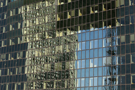 Building at La Defense business district on the outskirts of Paris, La Defense, France