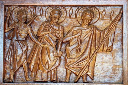 Namugongo catholic martyrs' shrine, Kampala. Church door relief, 20160217, Kampala, Uganda