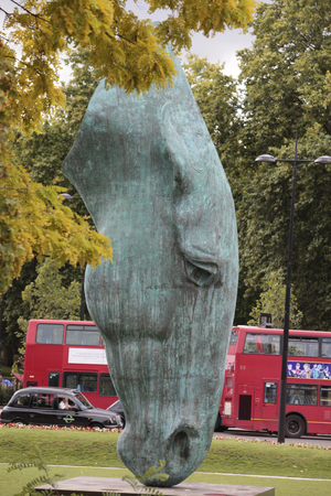 Bronze horse head statue, Marble Arch. Londres Grande Bretagne
