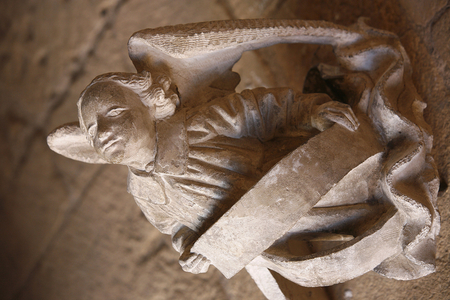 Cadouin abbey cloister : angel, Cadouin, France