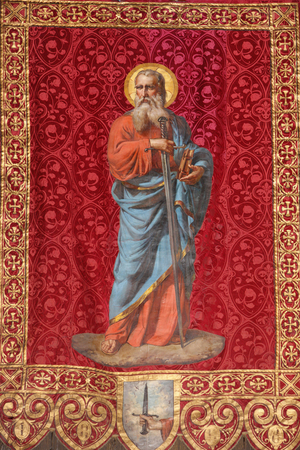Fresco in St Paul's church : St Paul, Lyon, France