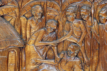 Namugongo catholic martyrs' shrine, Kampala. Church door relief, 20160217, Kampala, Uganda