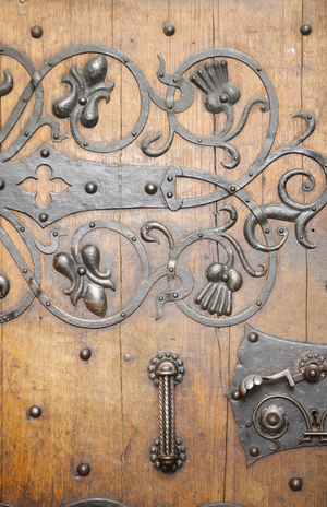 Buda castle Mathias church door, Budapest, Hongrie