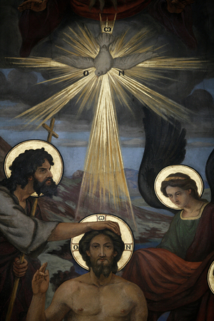 The Baptism of Christ, detail